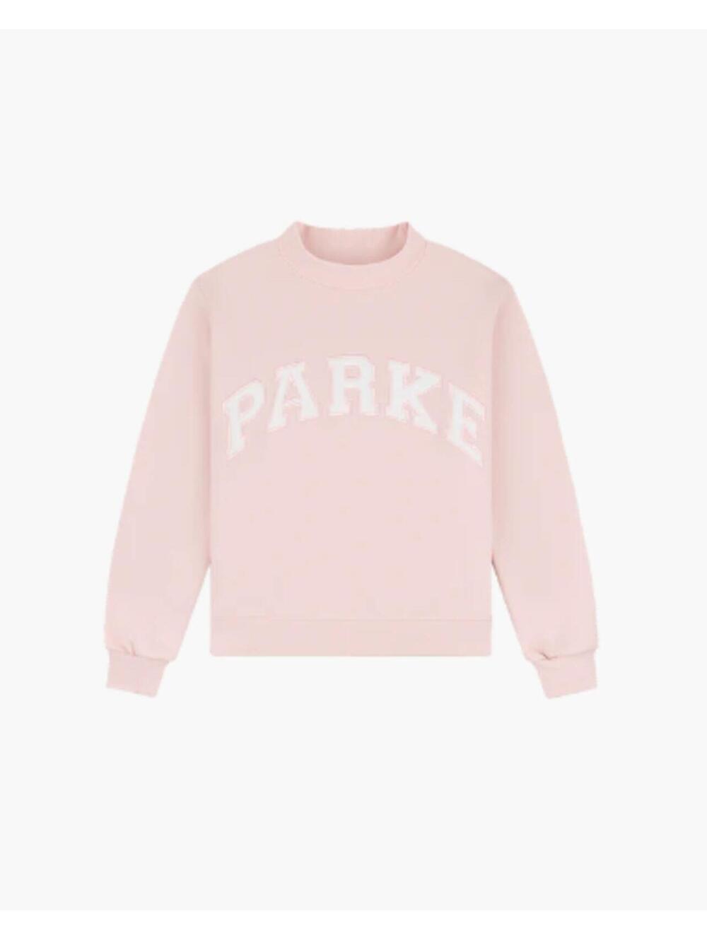 PARKE pink fleece varsity mockneck size L/XL NEW pullover